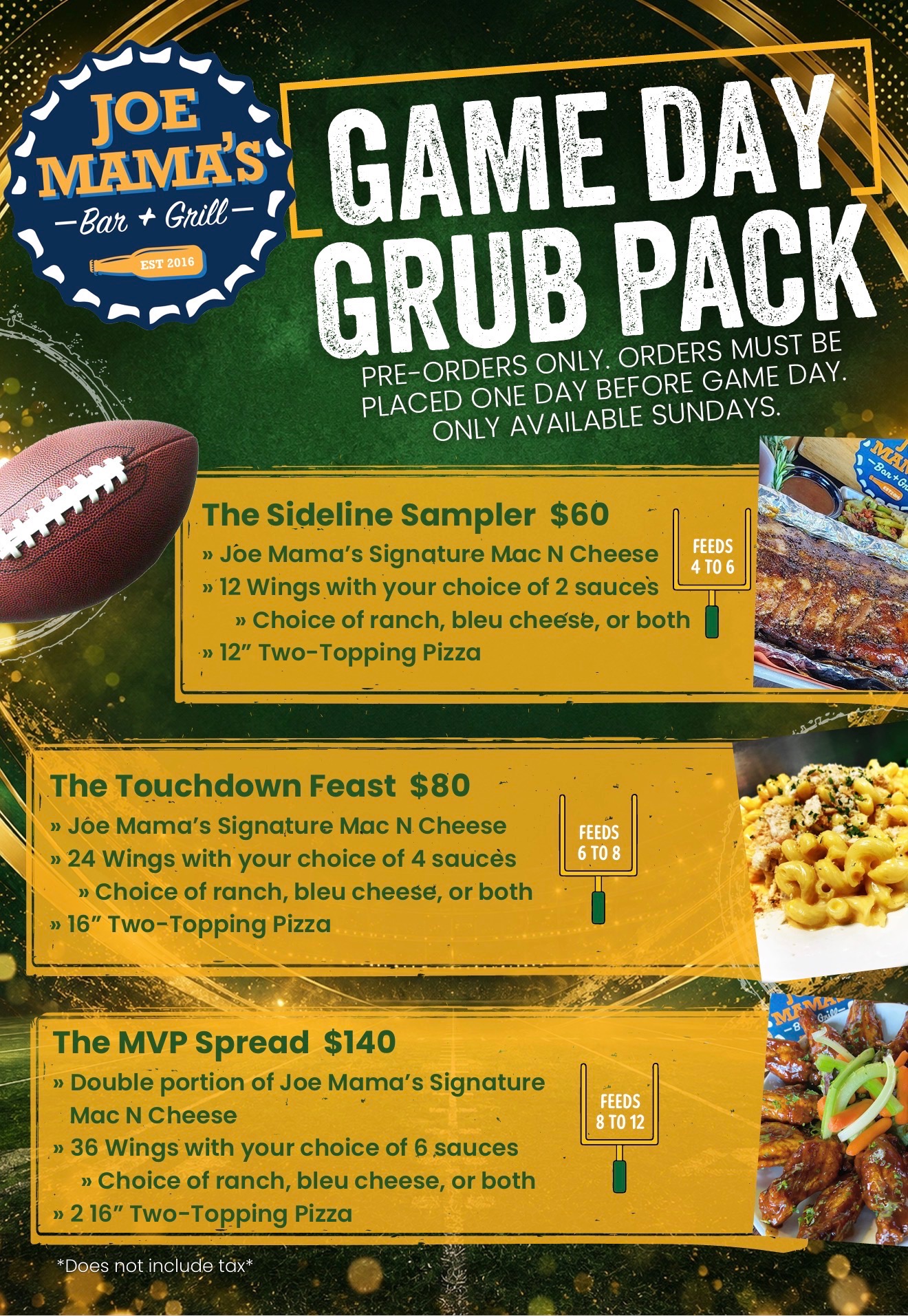Joe Mama's Grub Packs